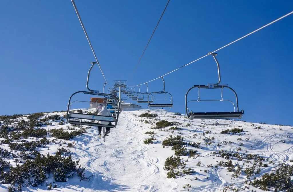 Chair ski lift at alpine ski resort borovets bulgaria stockpack adobe stock Chair ski lift at alpine ski resort Borovets, Bulgaria