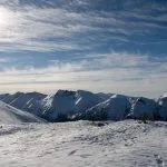 Skier on the mountain high peaks - Borovets (Bulgaria)